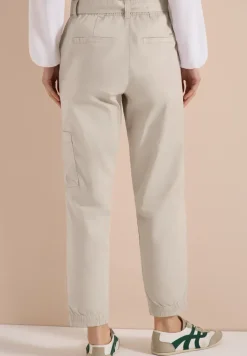 Mid Waist Slim Leg Pantalon Loose Fit