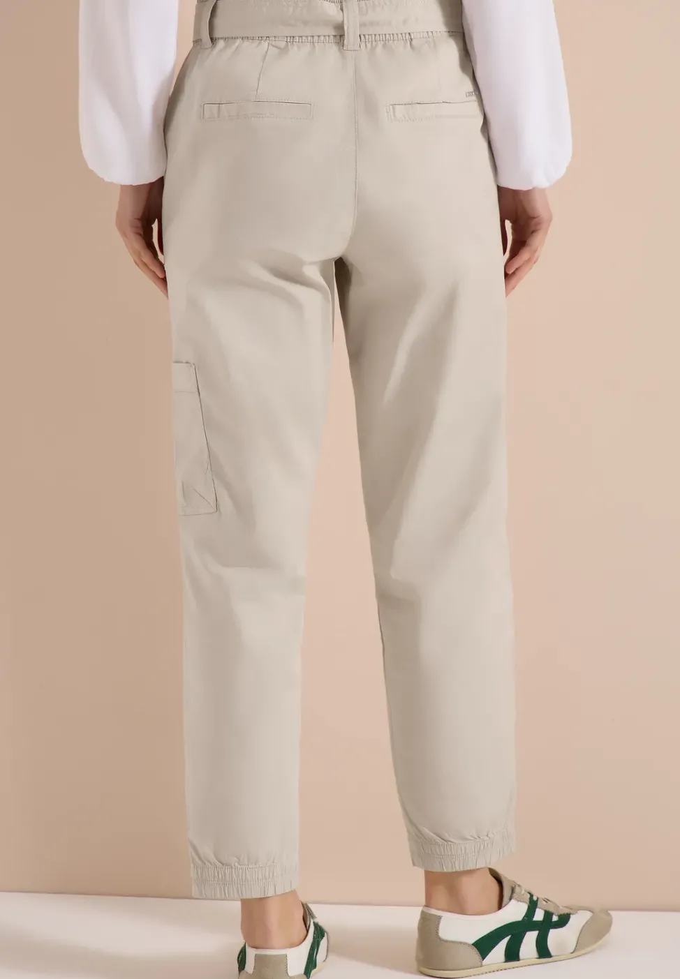 Mid Waist Slim Leg Pantalon Loose Fit