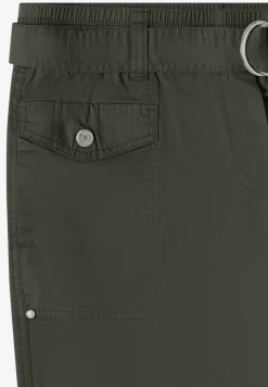 Mid Waist Slim Leg Pantalon Loose Fit