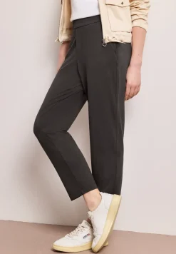 Mid Waist Slim Leg Pantalon Loose Fit