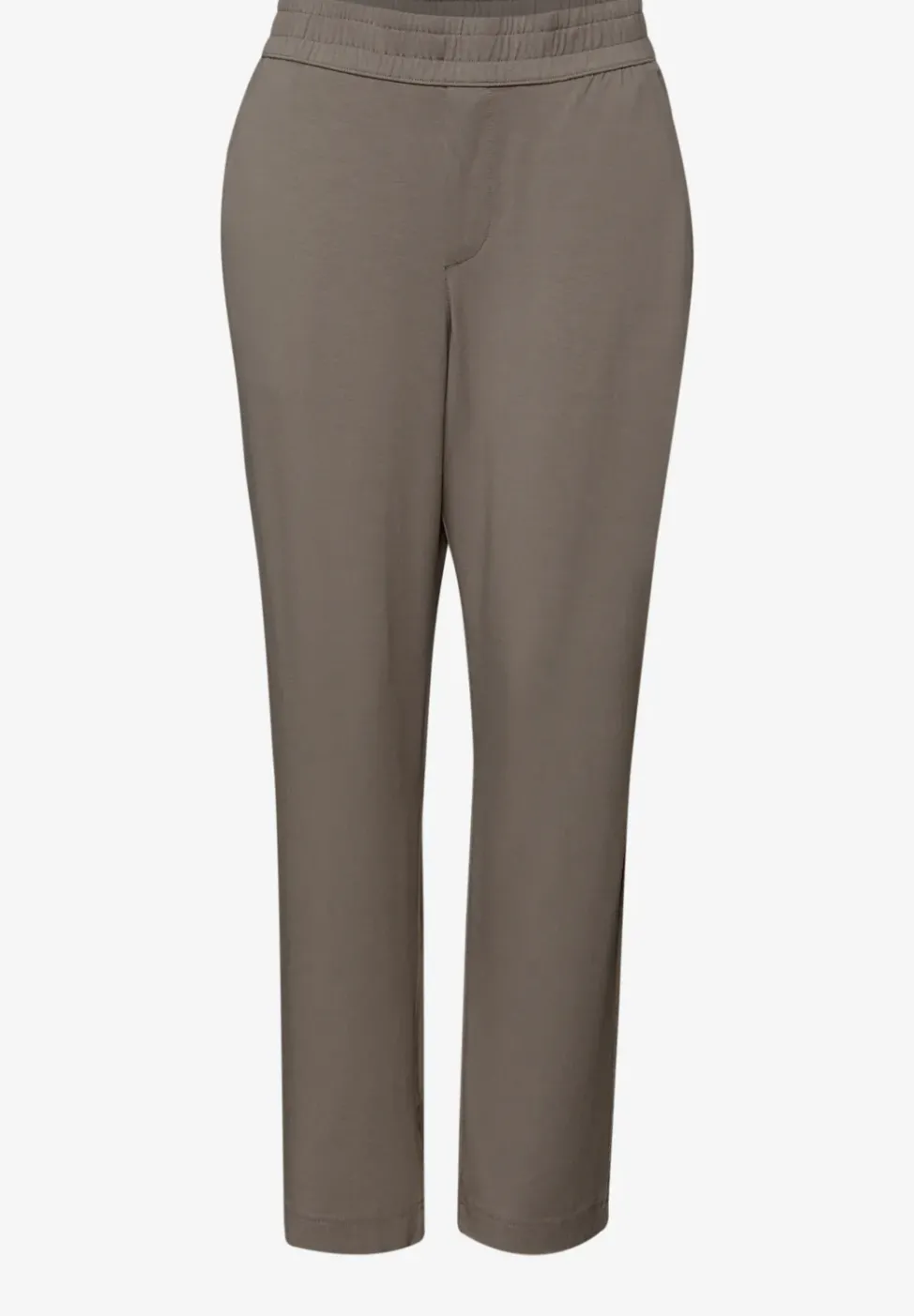Mid Waist Slim Leg Pantalon Loose Fit