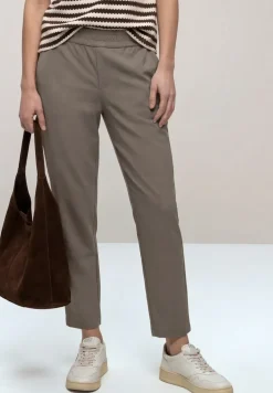 Mid Waist Slim Leg Pantalon Loose Fit