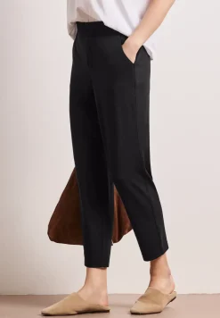 Mid Waist Slim Leg Pantalon Loose Fit