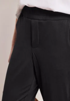 Mid Waist Slim Leg Pantalon Loose Fit