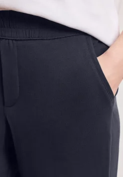 Mid Waist Slim Leg Pantalon Loose Fit