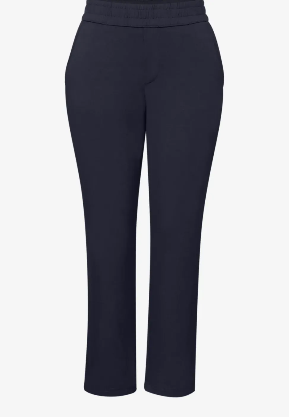 Mid Waist Slim Leg Pantalon Loose Fit