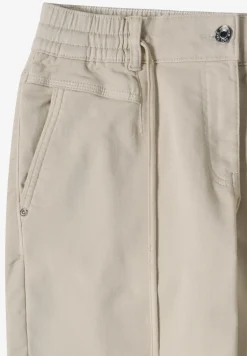 Mid Waist Slim Leg Pantalon Loose Fit