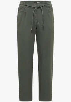 Mid Waist Slim Leg Pantalon Loose Fit