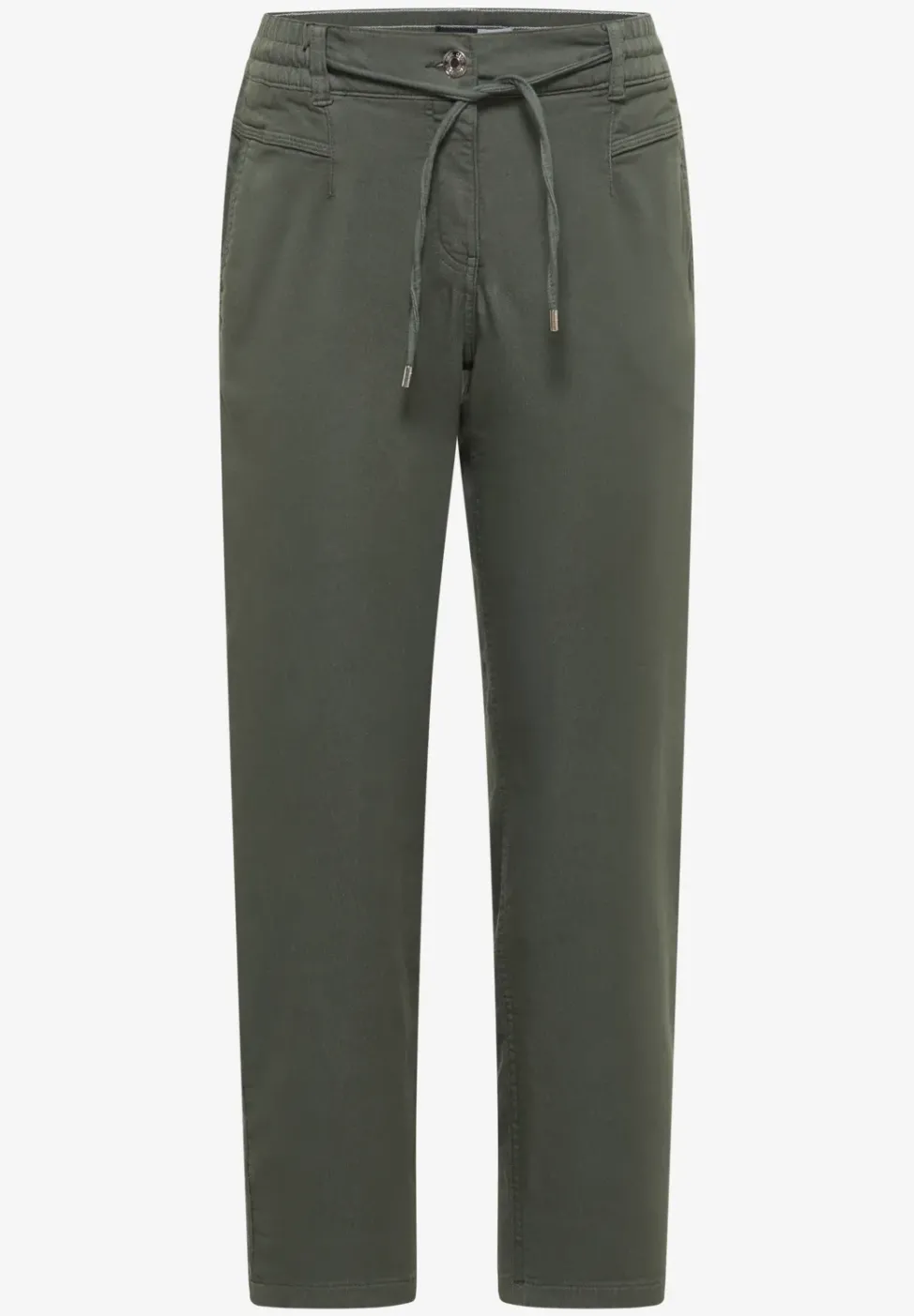 Mid Waist Slim Leg Pantalon Loose Fit