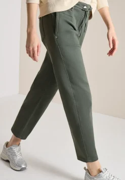 Mid Waist Slim Leg Pantalon Loose Fit