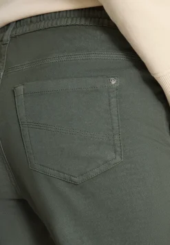Mid Waist Slim Leg Pantalon Loose Fit