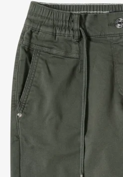 Mid Waist Slim Leg Pantalon Loose Fit