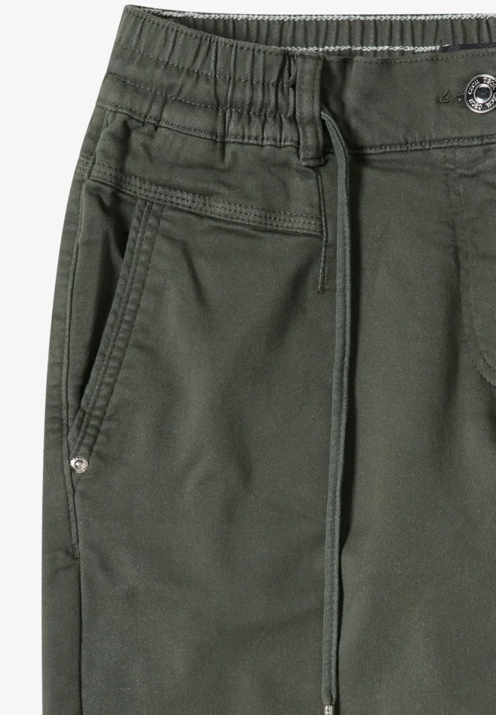Mid Waist Slim Leg Pantalon Loose Fit