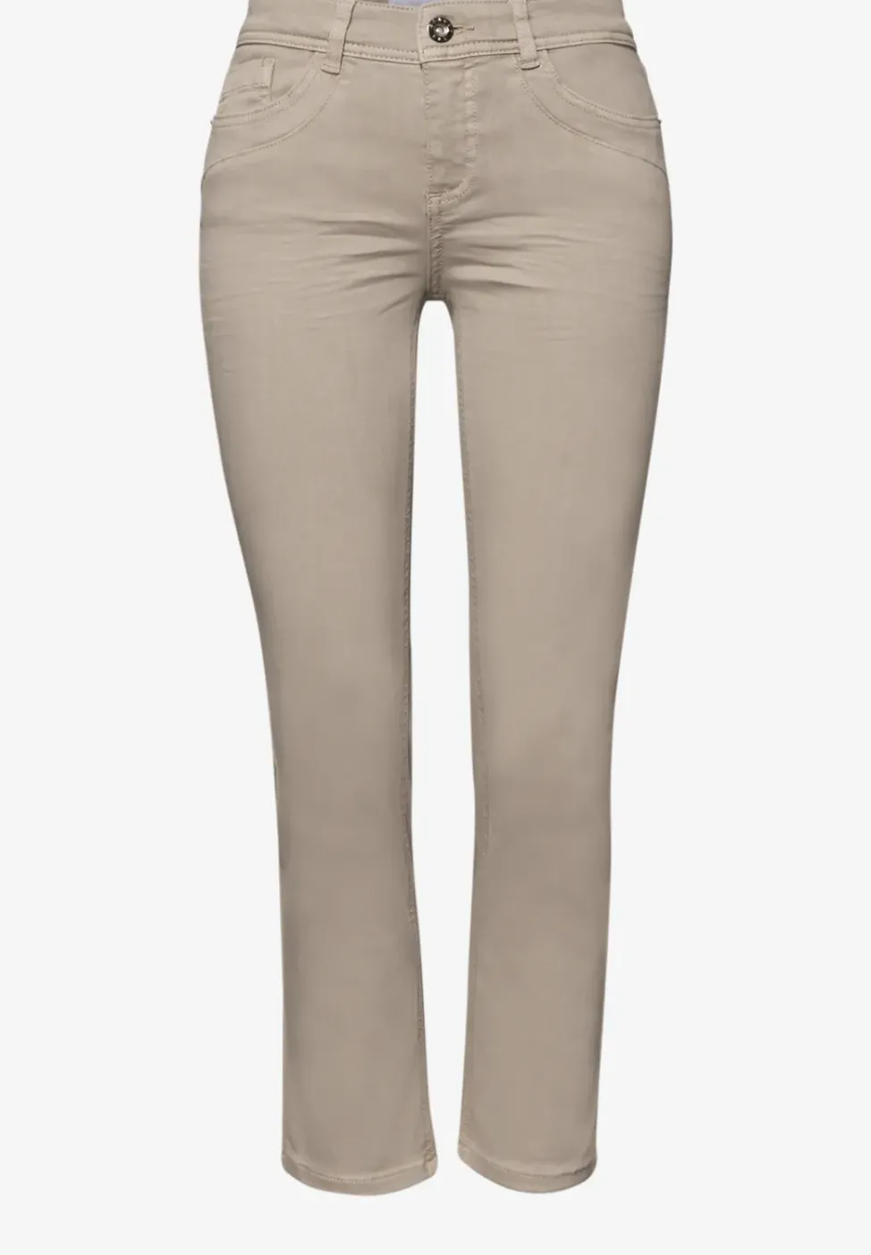 Mid Waist Straight Leg Jeans dans le Slim Fit