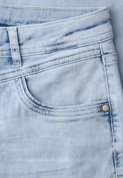 Mid Waist Straight Leg Jeans en coupe casual