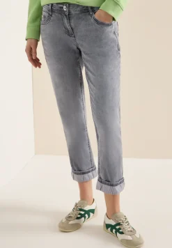 Mid Waist Straight Leg Jeans en coupe casual