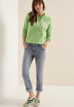 Mid Waist Straight Leg Jeans en coupe casual