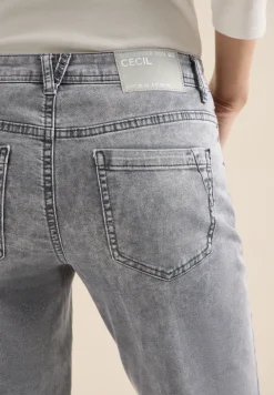 Mid Waist Straight Leg Jeans en coupe casual