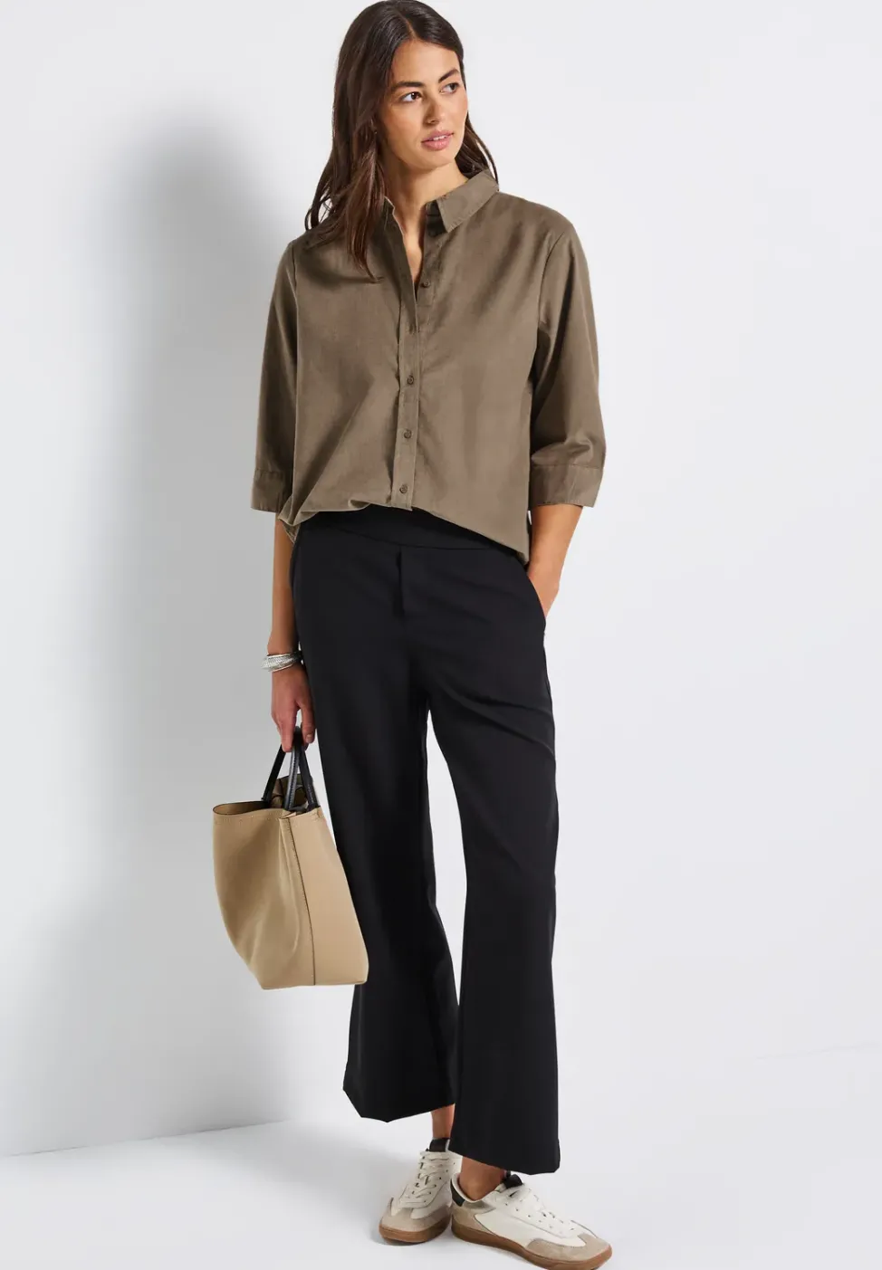 Mini-chemise en velours côtelé