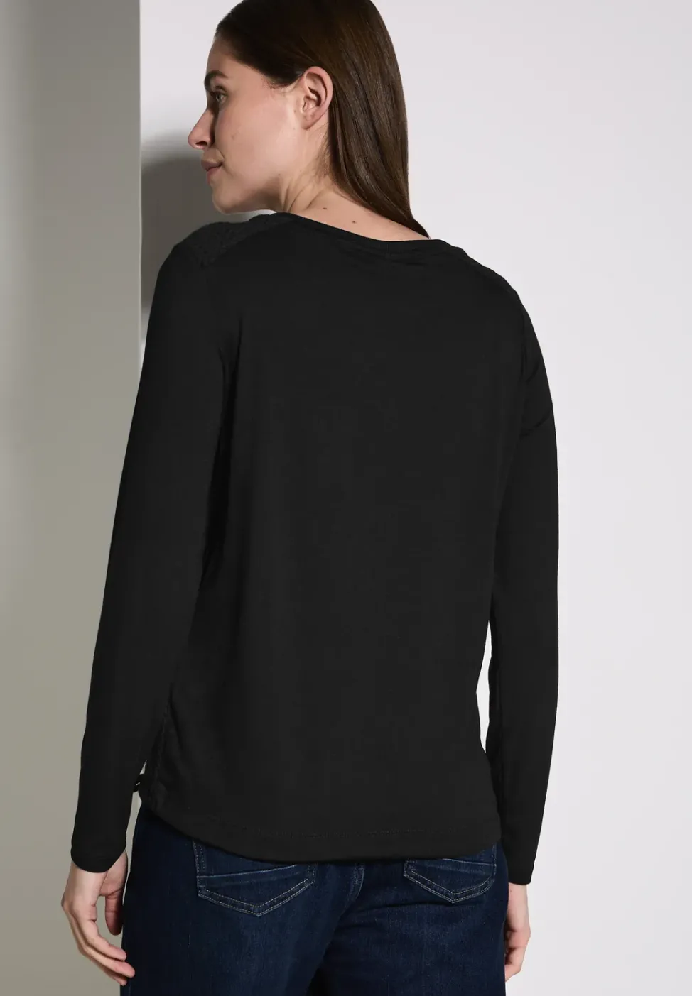 Mélange de matières T-shirt à manches longues