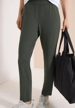 Pantalon ajusté taille mi-haute coupe slim