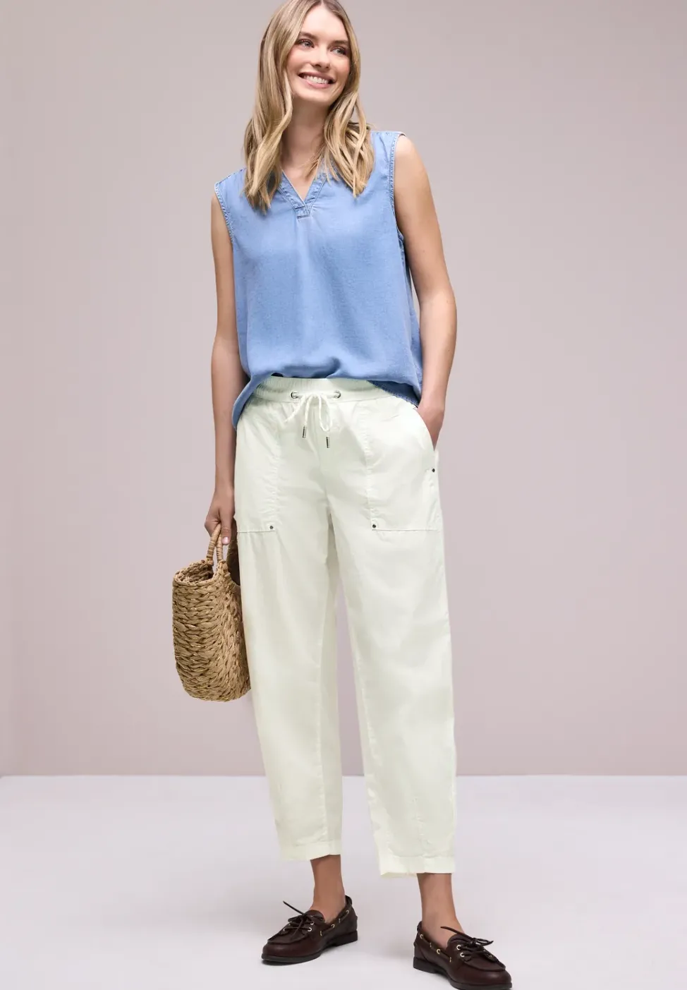 Pantalon Barrel Leg en qualité Papertouch