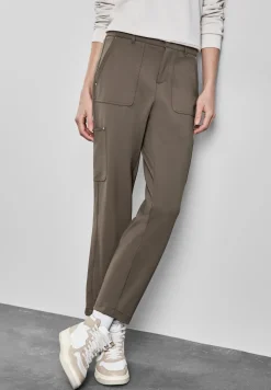 Pantalon cargo en sergé de jersey