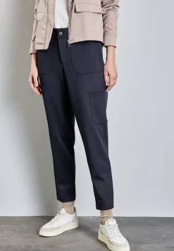 Pantalon cargo en sergé de jersey