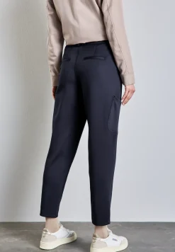 Pantalon cargo en sergé de jersey