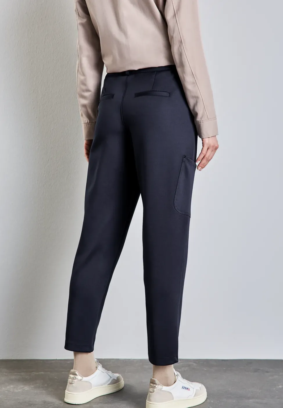 Pantalon cargo en sergé de jersey