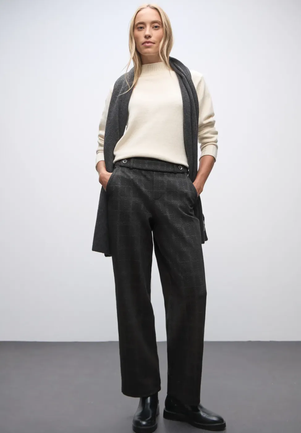 Pantalon à carreaux Straight Legs
