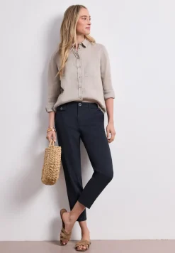 Pantalon chino coupe casual en matière douce