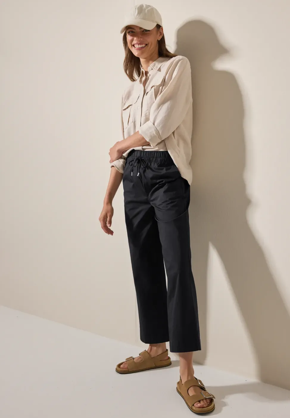 Pantalon 7/8 coupe ample