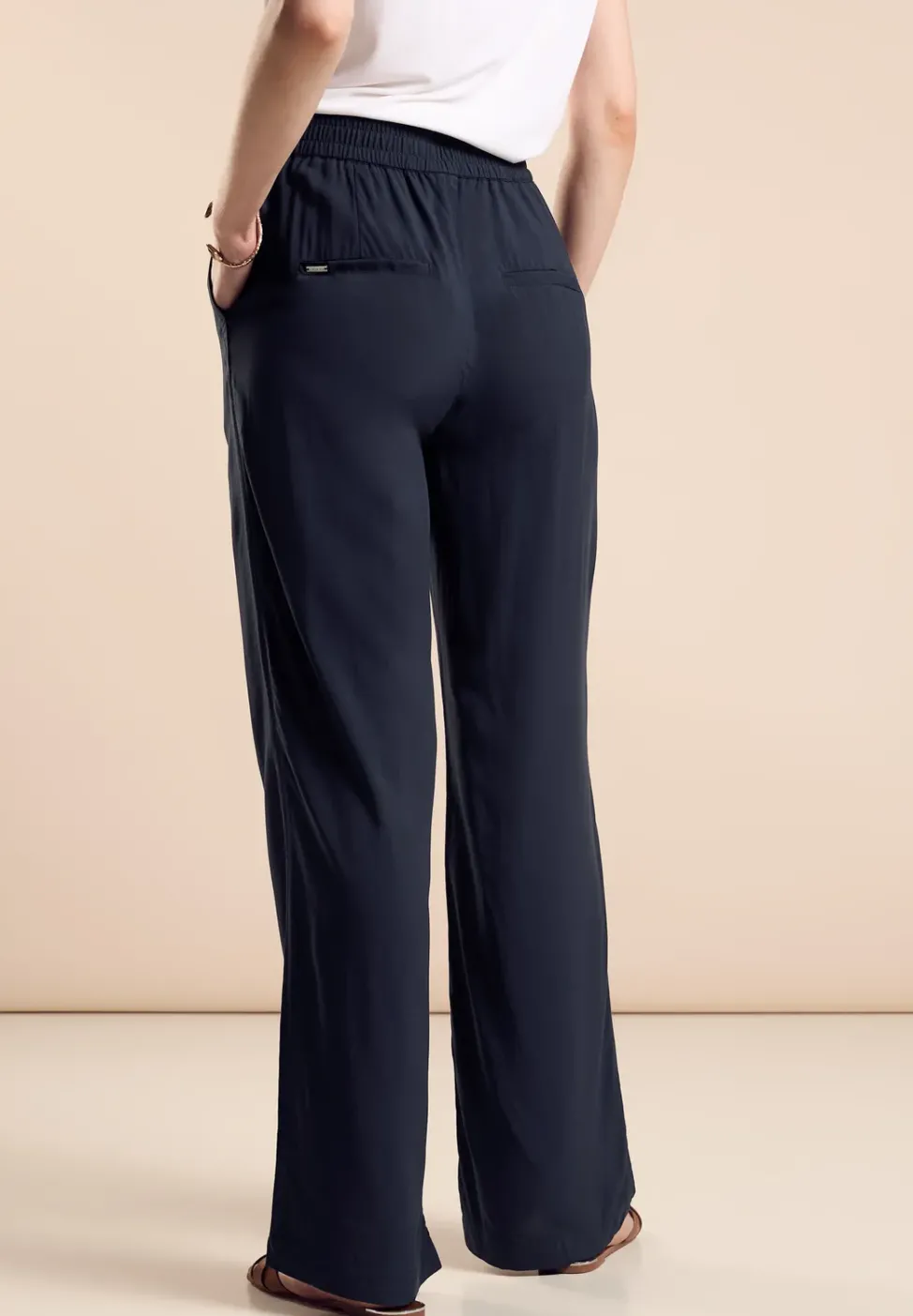 Pantalon coupe ample en viscose