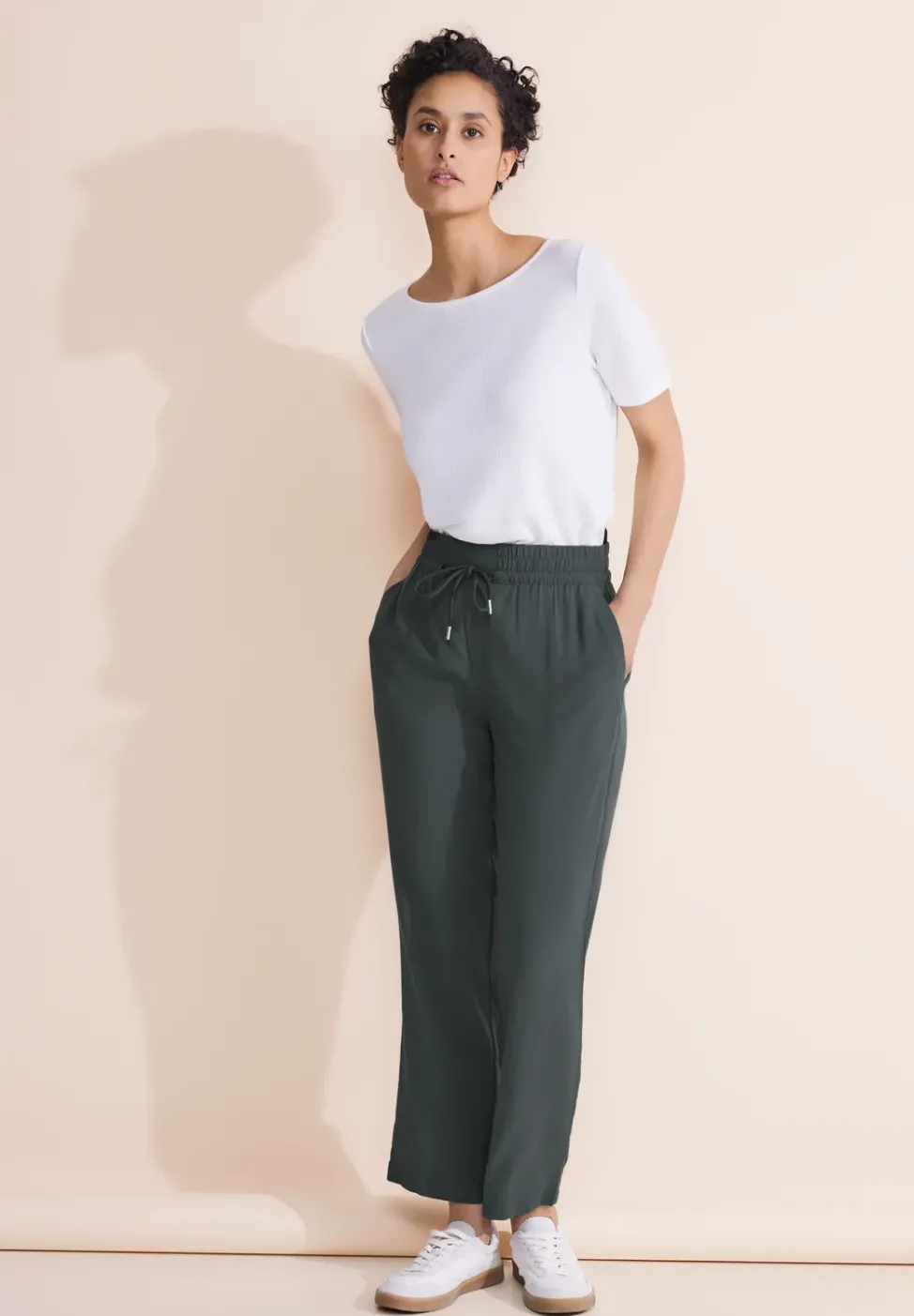 Pantalon coupe ample en viscose