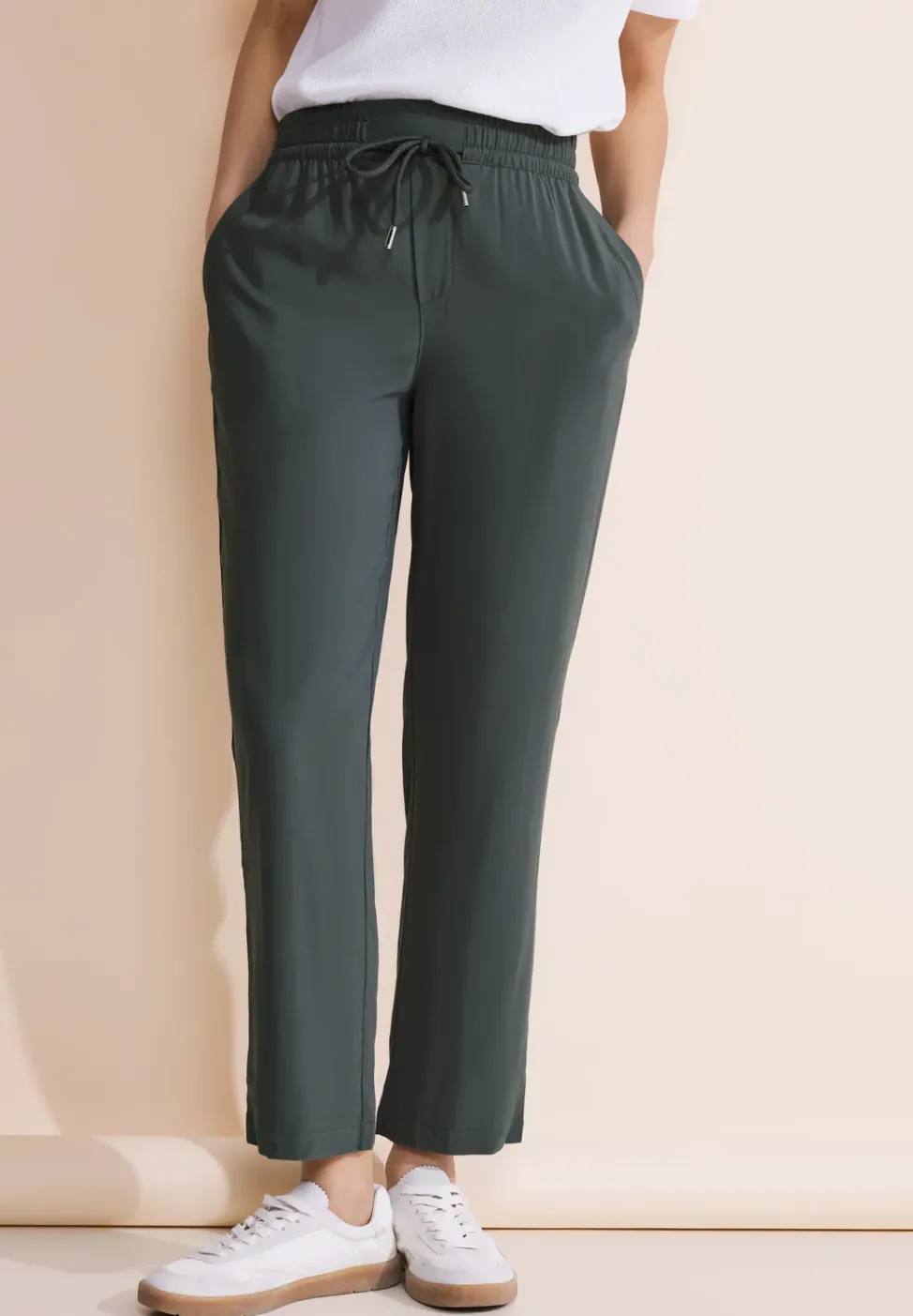 Pantalon coupe ample en viscose