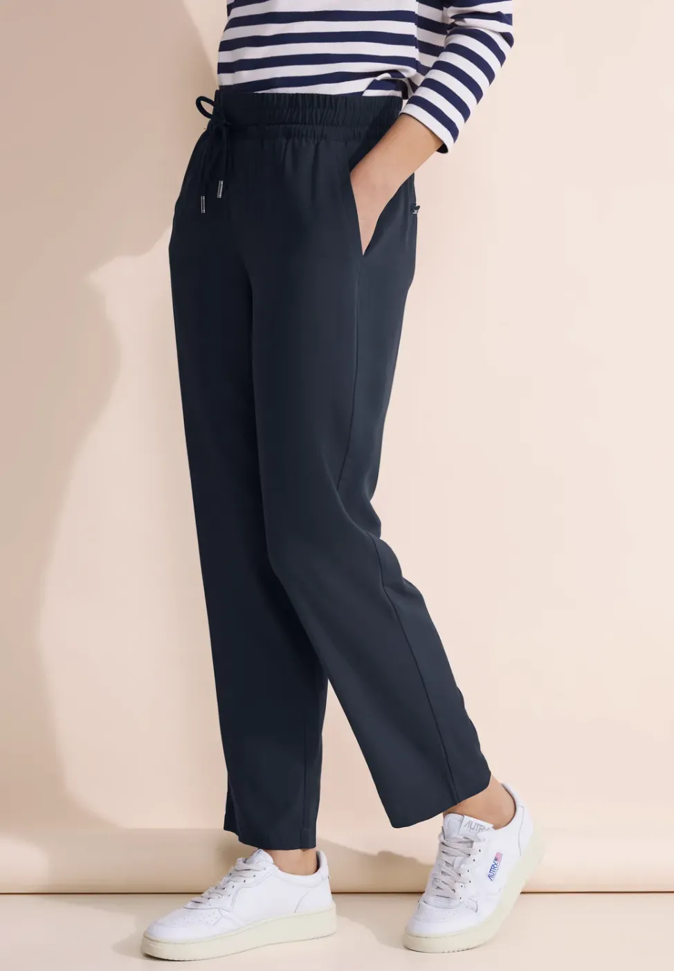 Pantalon coupe ample en viscose