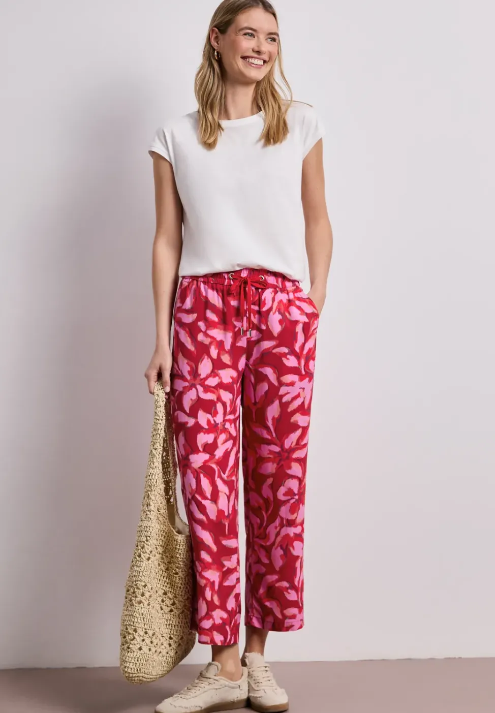 Pantalon coupe large en style ample à imprimé