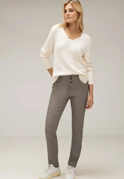 Pantalon coupe slim avec coating