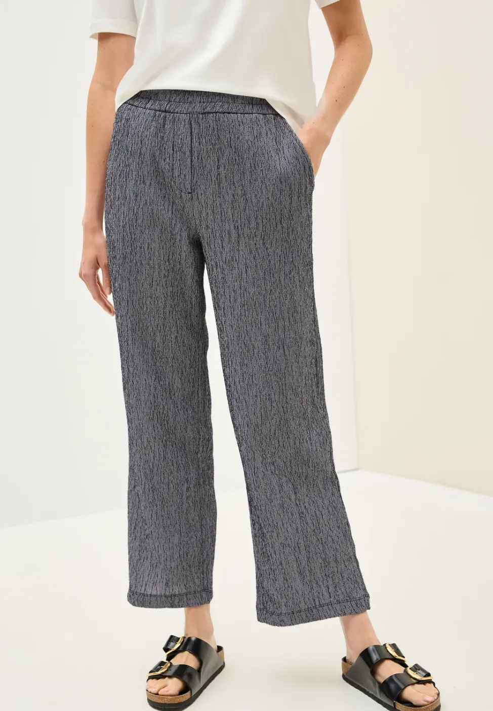 Pantalon crêpe Straight Legs