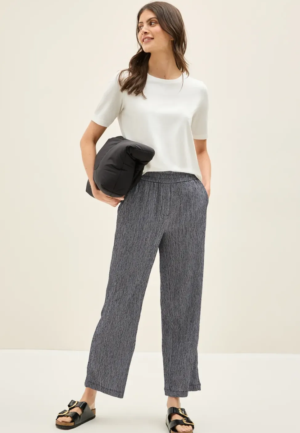 Pantalon crêpe Straight Legs