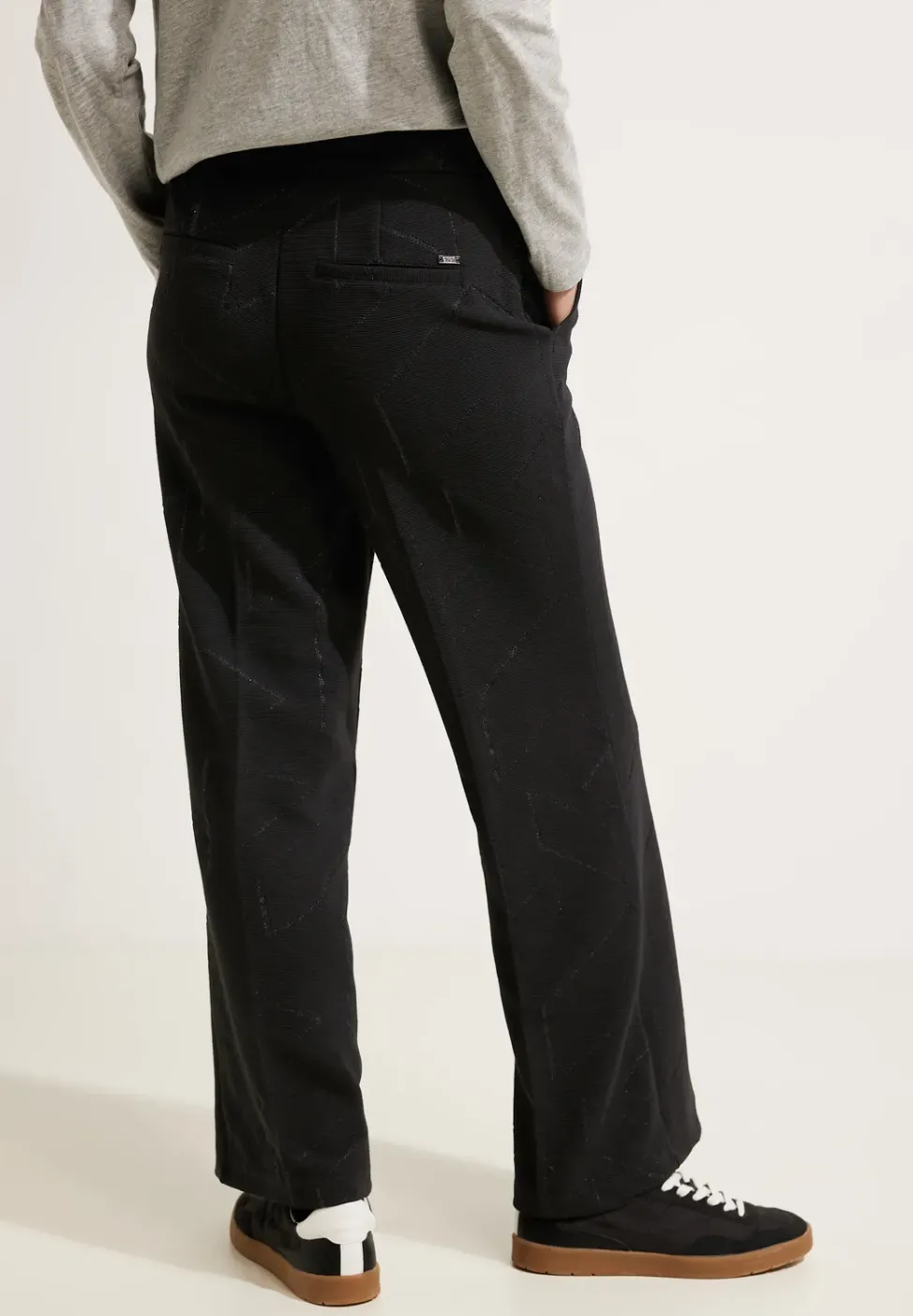 Pantalon culotte jacquard coupe ample