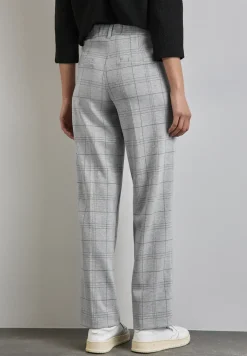 Pantalon droit à carreaux