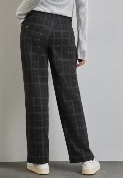Pantalon droit à carreaux