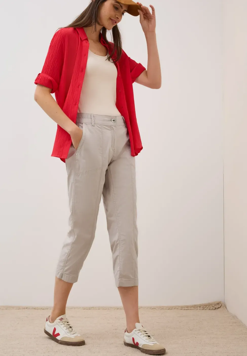 Pantalon 3/4 en coupe casual