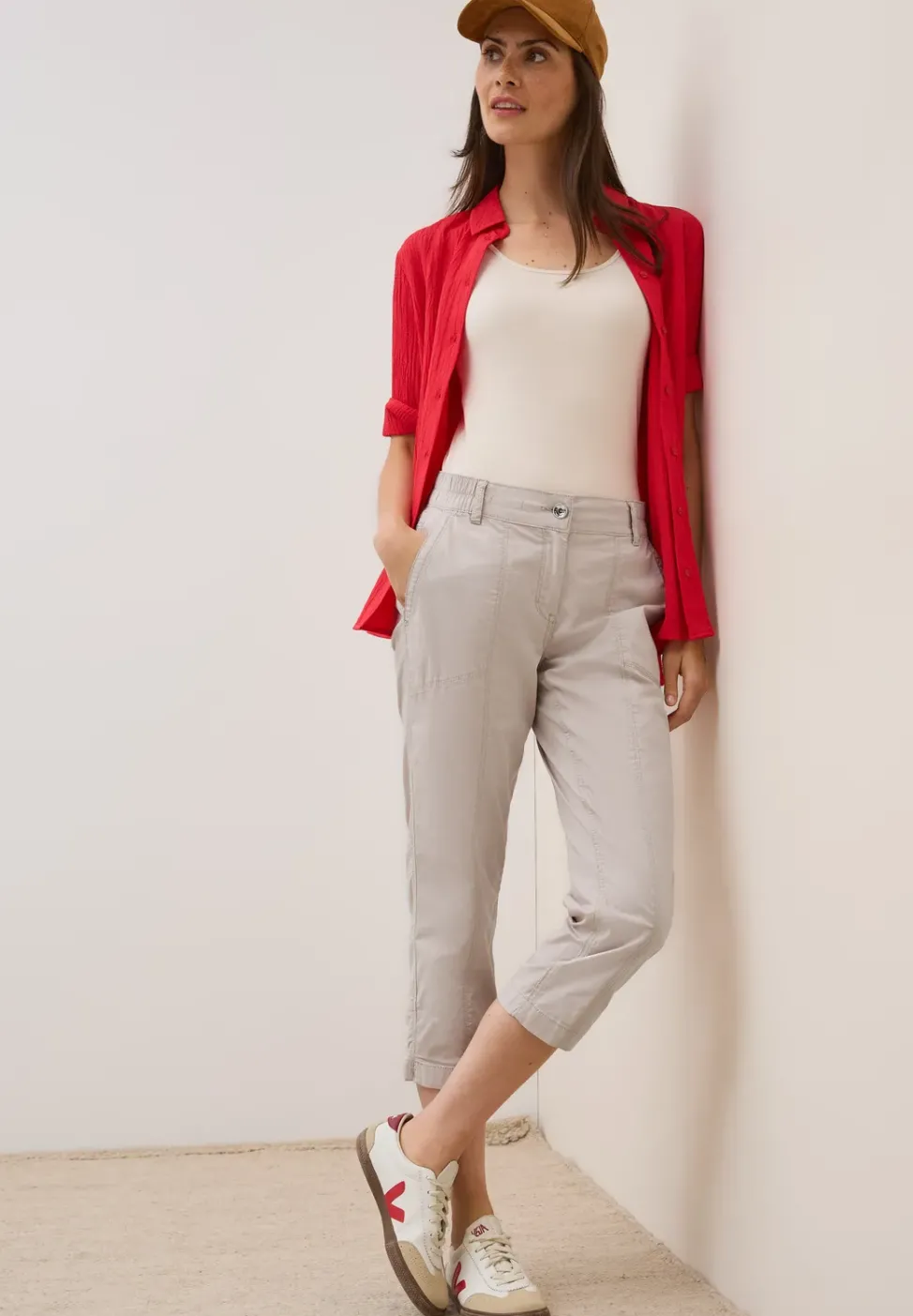 Pantalon 3/4 en coupe casual