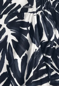 Pantalon en crêpe à motifs