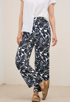 Pantalon en crêpe à motifs