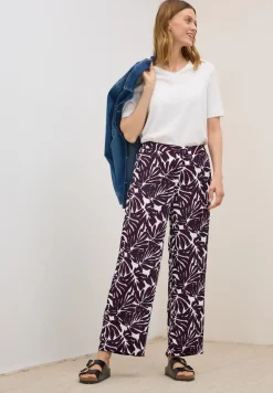 Pantalon en crêpe à motifs