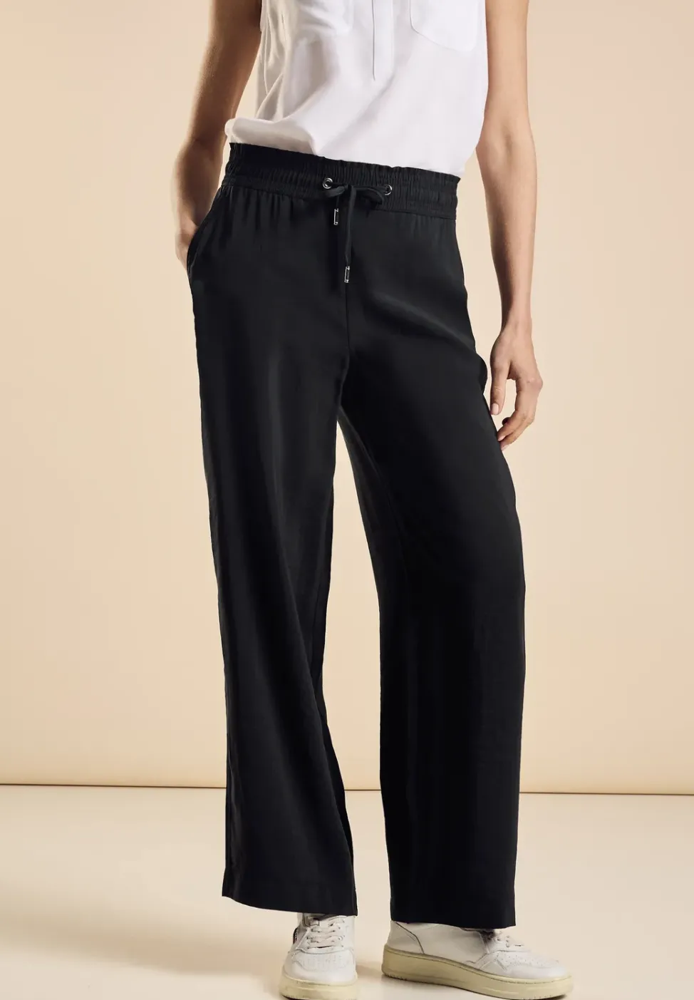 Pantalon en Cupro à jambes larges